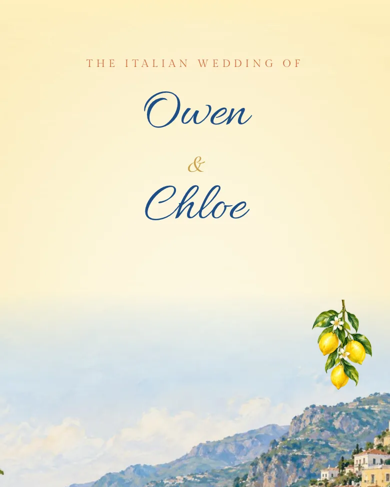 Amalfi invitation design