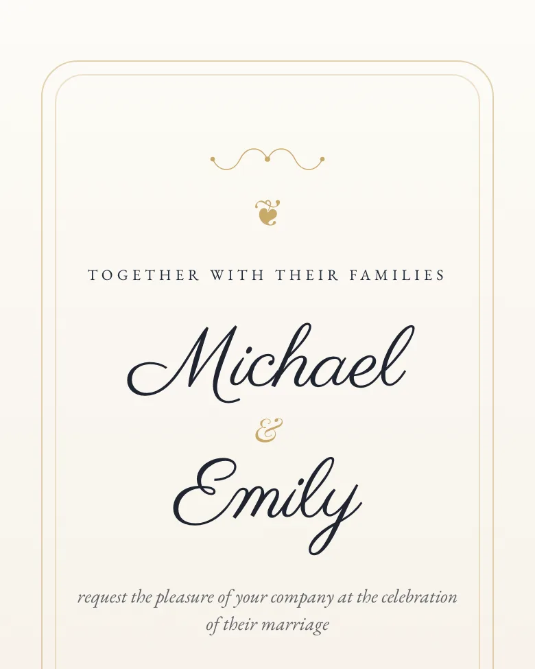 American Classic invitation design
