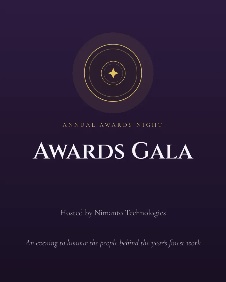 Awards Gala invitation design