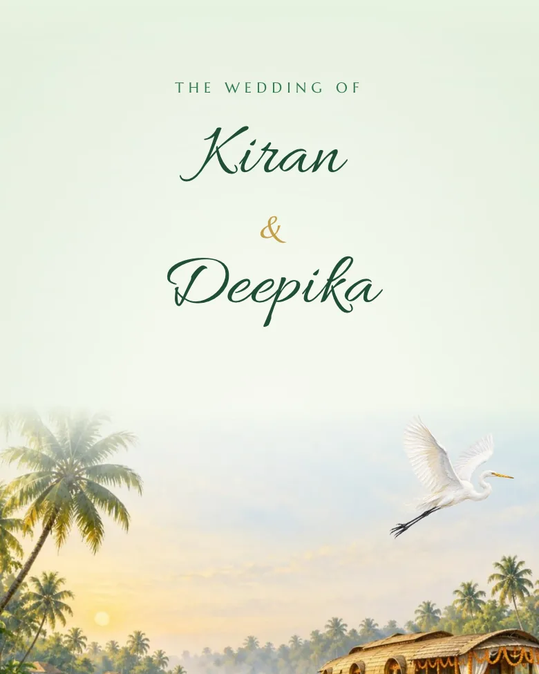 Backwaters invitation design