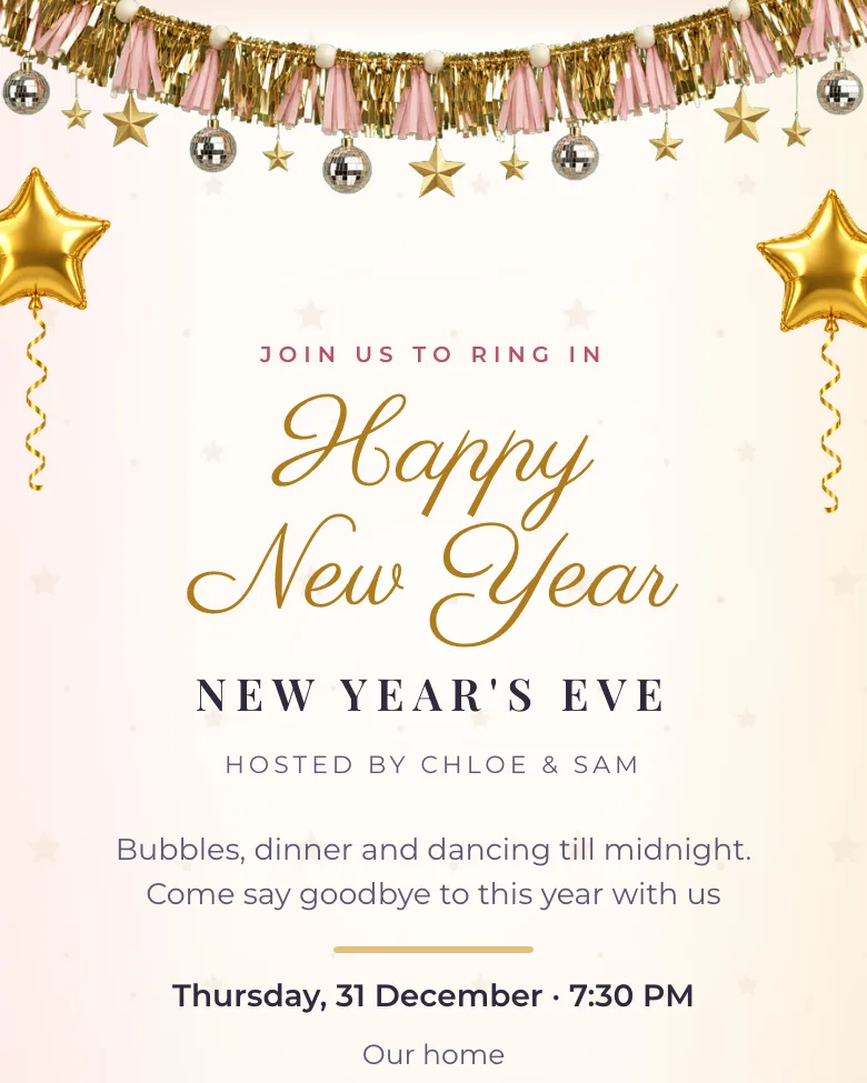 Countdown invitation design