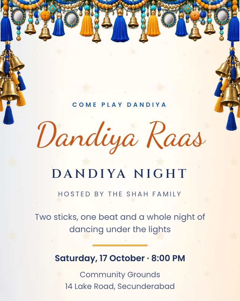 Dandiya Raas invitation design