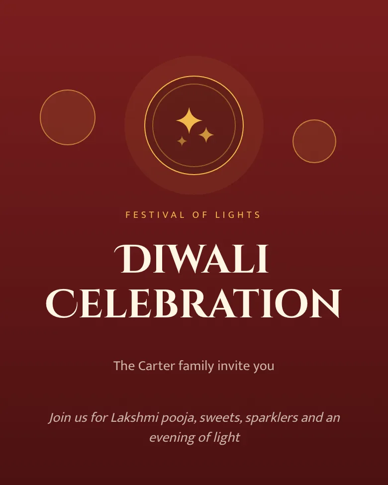 Diwali Lights invitation design