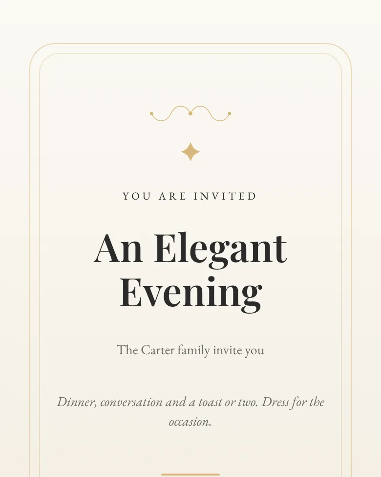 Elegant Evening invitation design