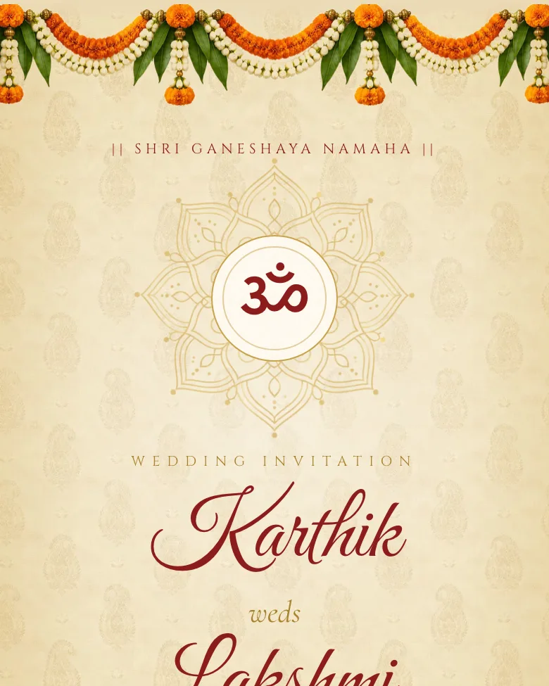 Kalyanam invitation design
