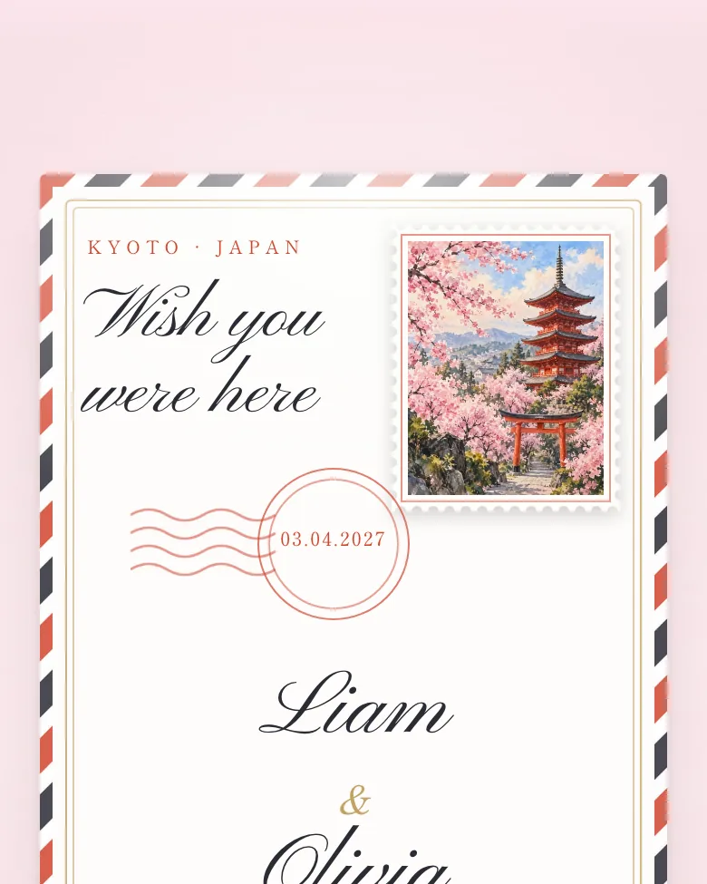 Kyoto invitation design