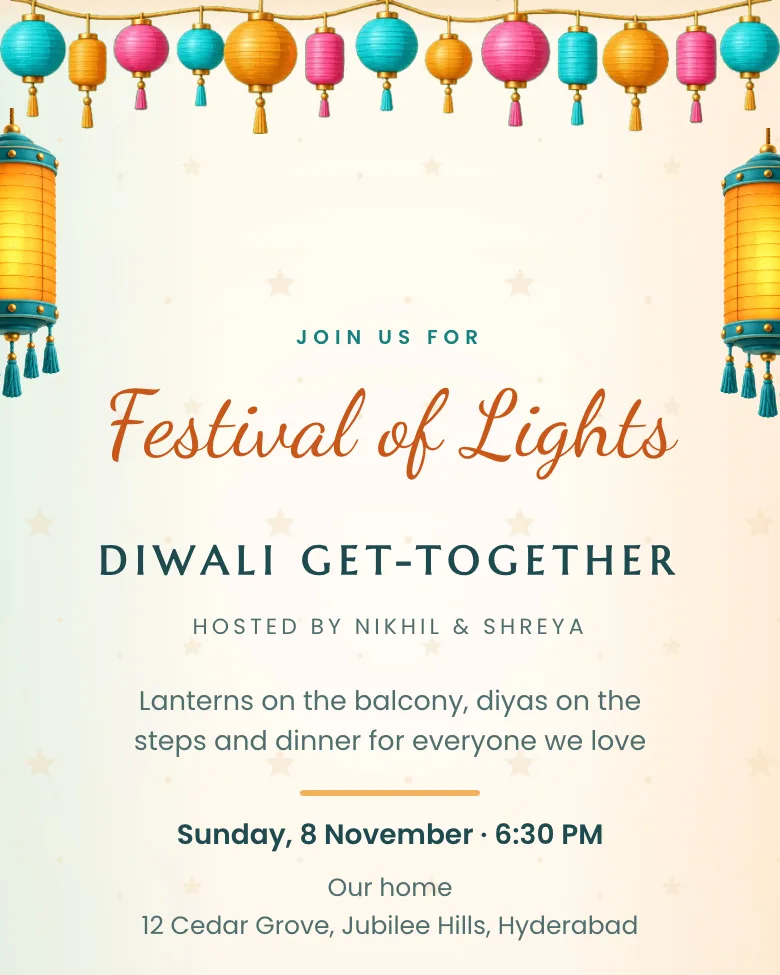 Lantern Lane invitation design