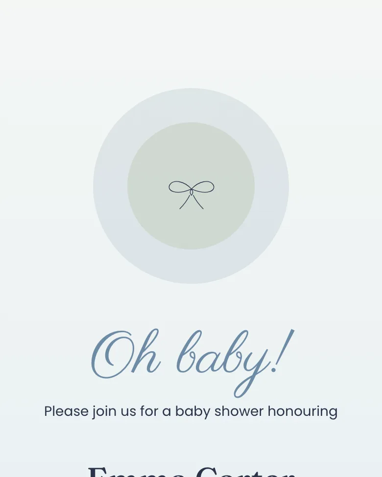 Little One invitation design