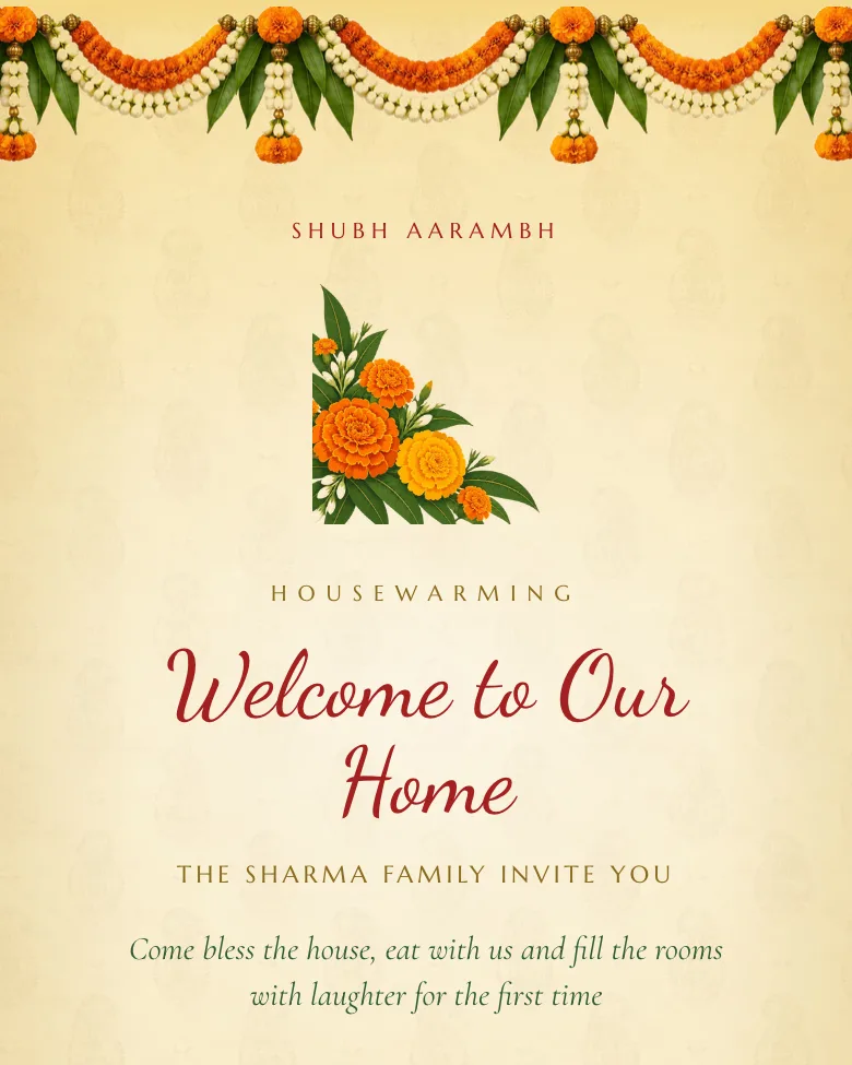 Mangala Dwaram invitation design