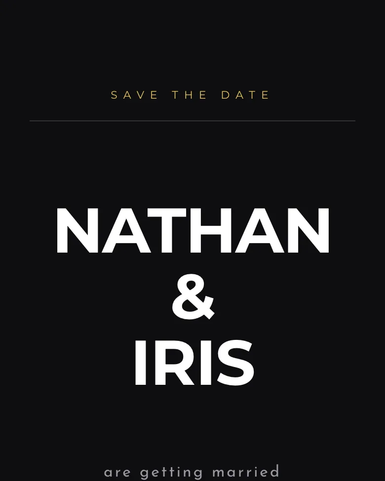 Midnight Minimal invitation design