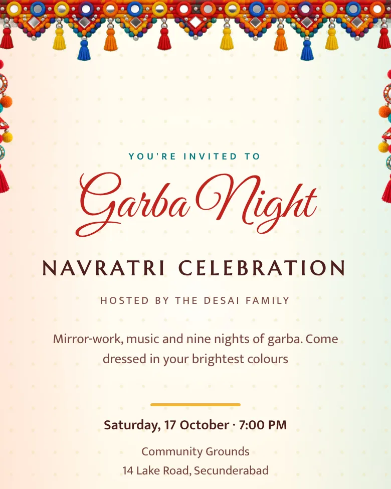 Mirror Work invitation design