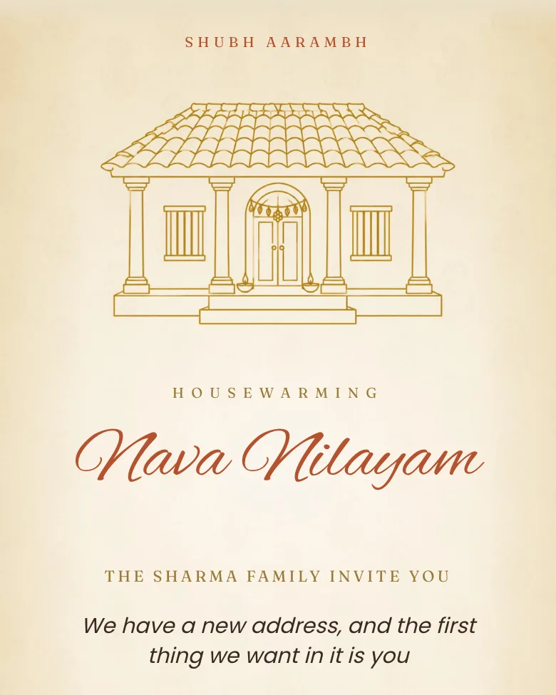 Nava Nilayam invitation design