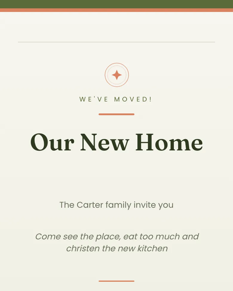 New Home invitation design