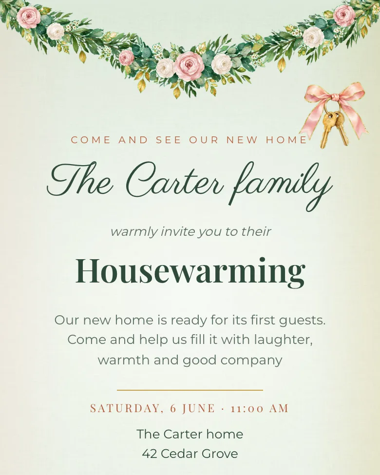 Open Door invitation design