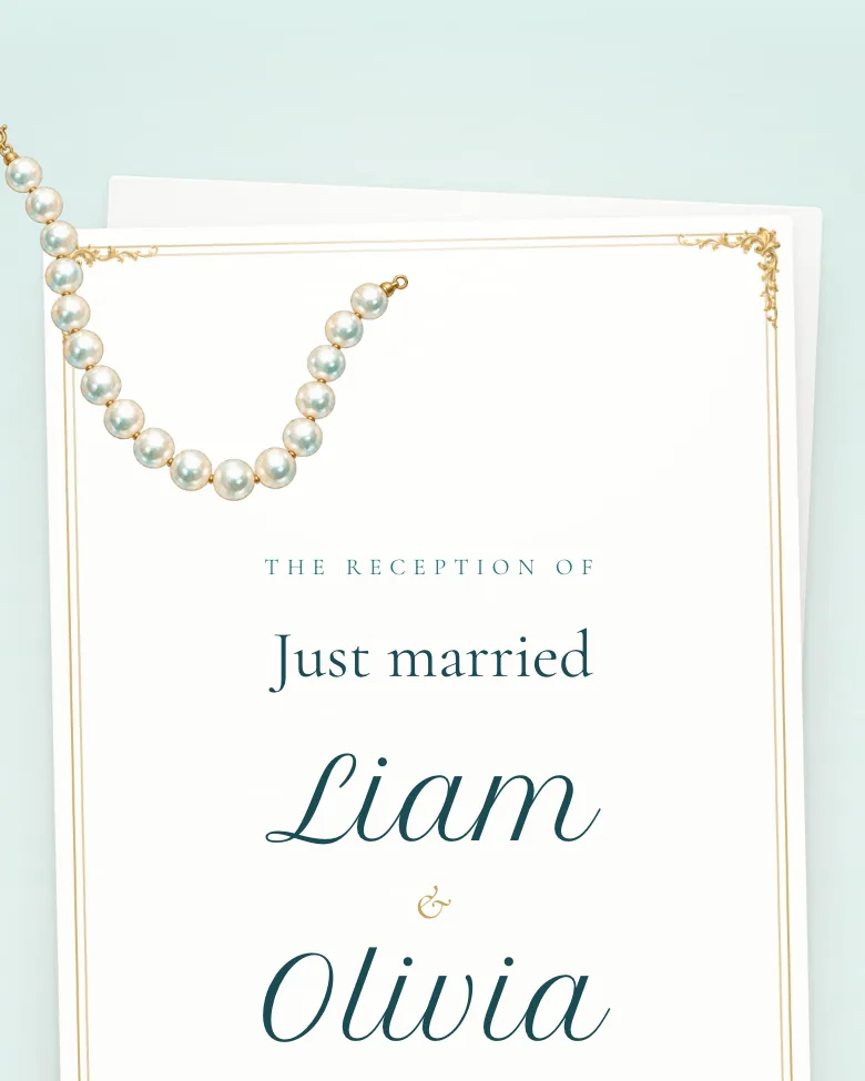 Pearl invitation design