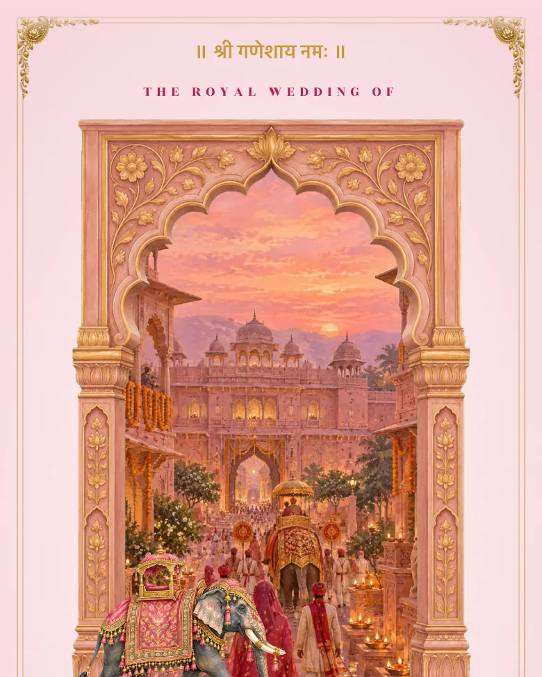 Rajwada invitation design