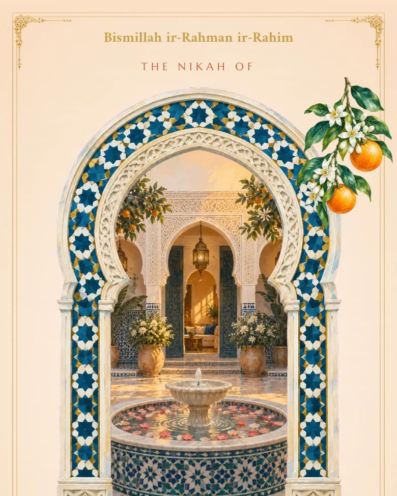 Riad invitation design