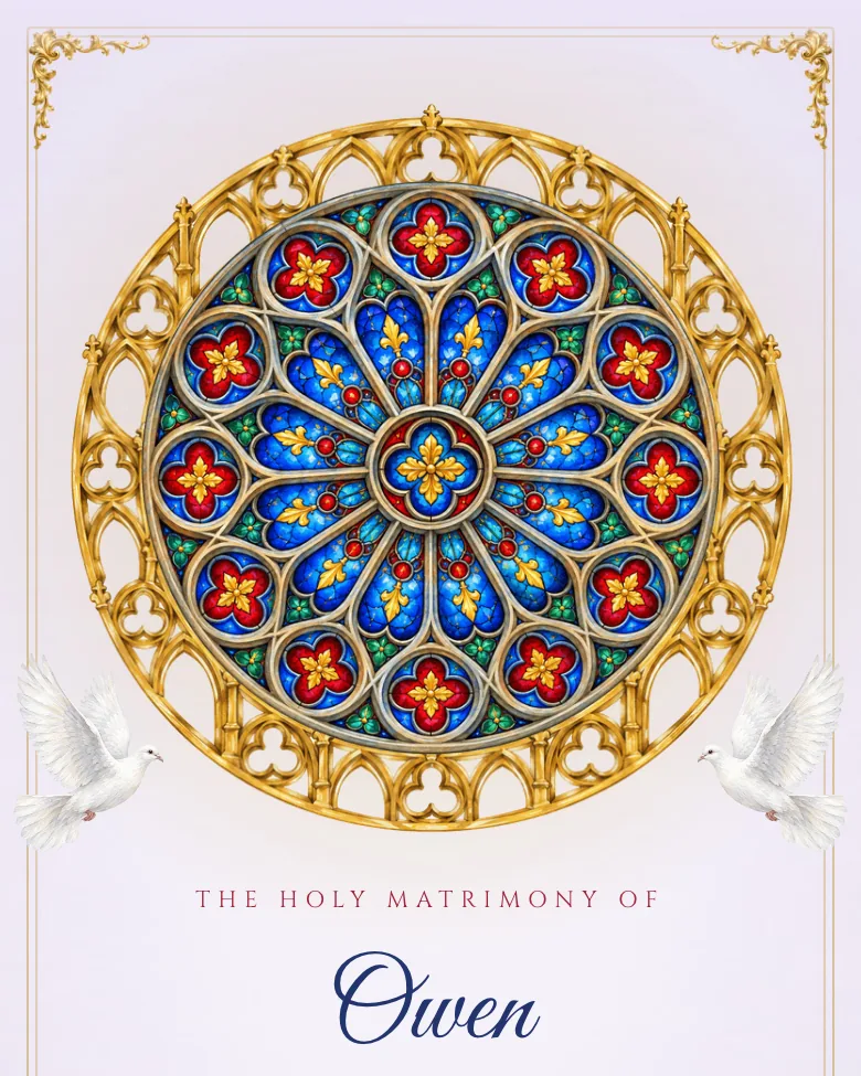 Rose Window invitation design