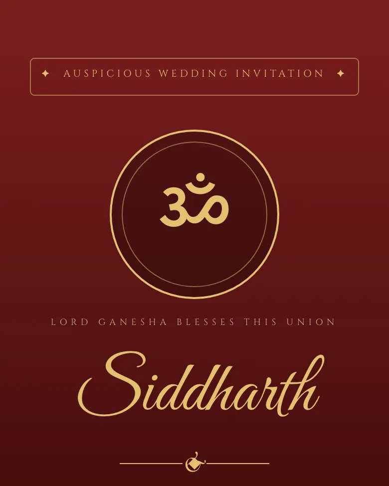 Royal Maroon invitation design