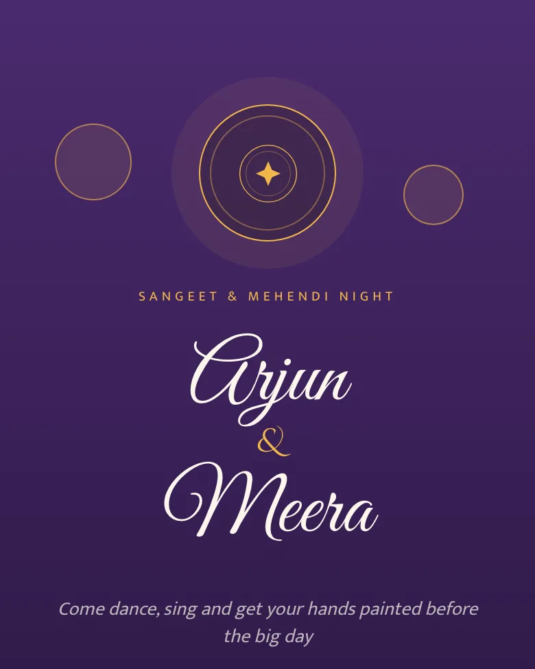 Sangeet Nights invitation design