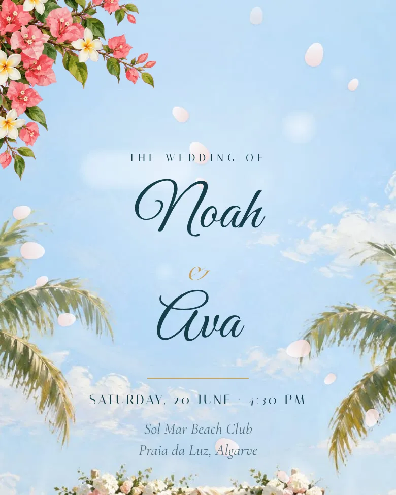 Shoreline invitation design