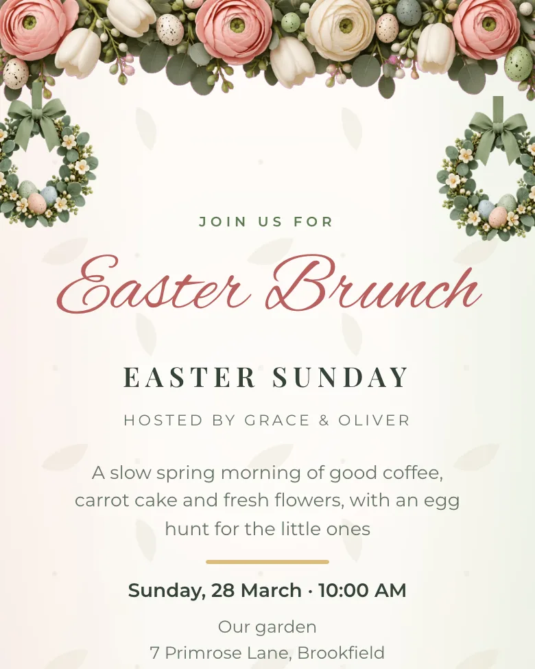 Spring Brunch invitation design