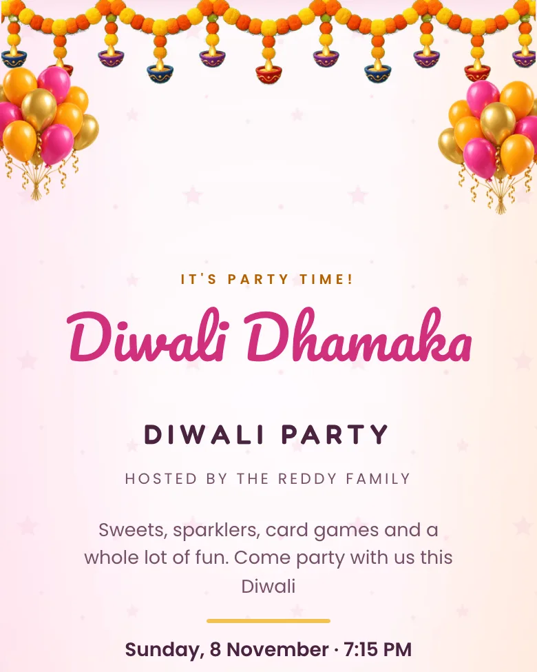 Sweet Sparkle invitation design