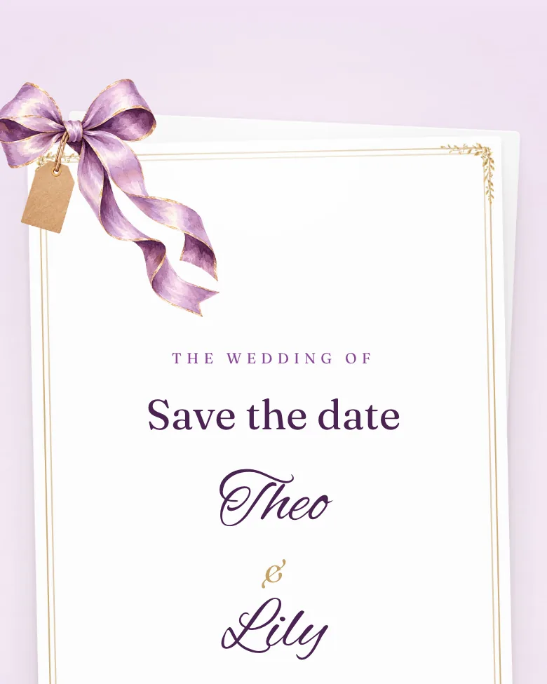 Tied with a Bow invitation design