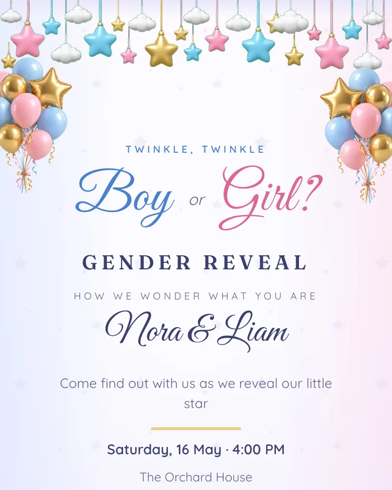 Twinkle Twinkle invitation design
