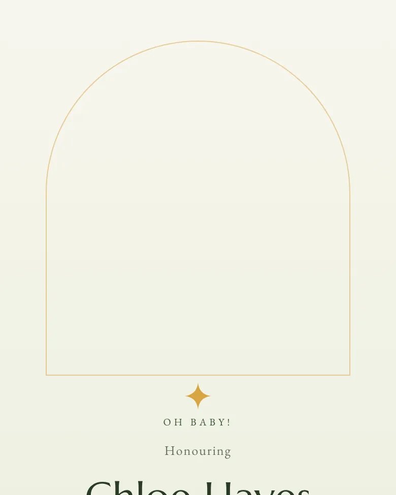 Woodland Baby invitation design